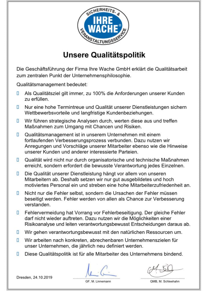 qualitätsversprechen